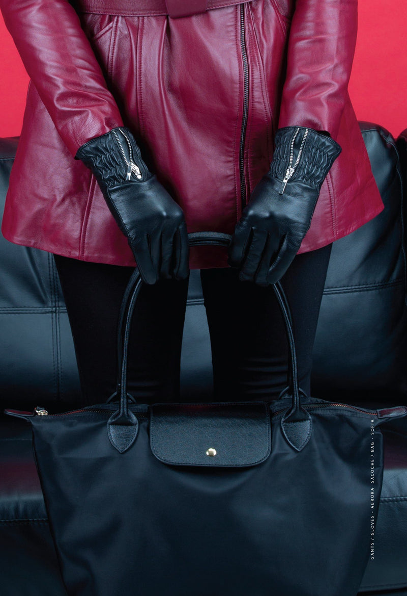 Aurora leather gloves