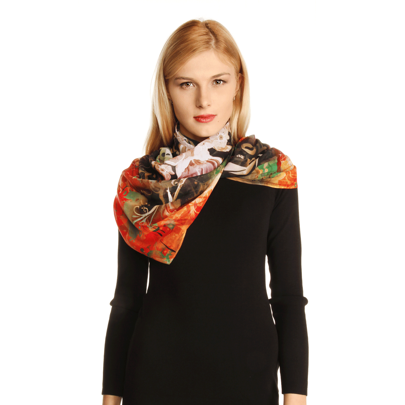 トップス Scallop embroidery scarf venica Scallop embroidery scarf venica SCARVES – Martina Vidal Venezia