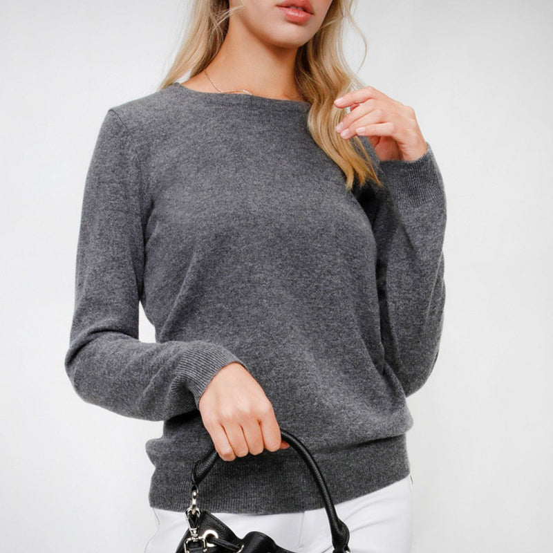 Round Neck Cashmere Sweater – Di Valdi